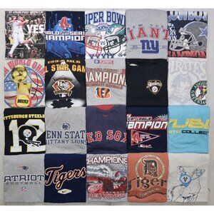 Vintage 80s 90s Sport Tees Starter  Logo 7 Promo Reseller Lot Of 20 Tees RARE